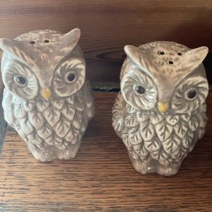 Rare Vintage Owl Salt and Pepper Shakers